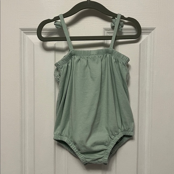Green Ruffled Romper - Picture 2 of 3